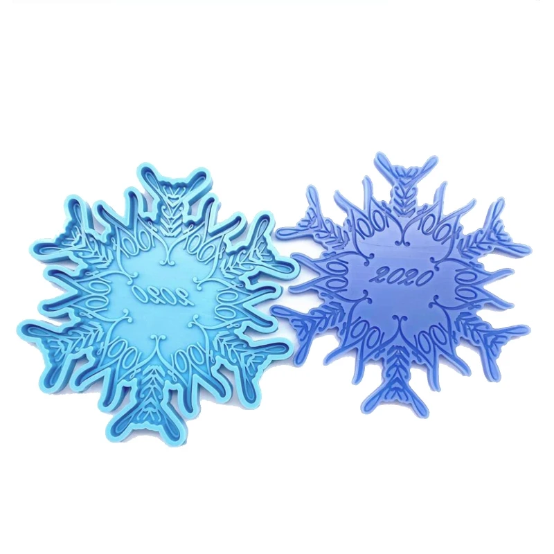 

DIY Crafts Snowflake Coaster Epoxy Resin Mold Keychain Casting Silicone Mould