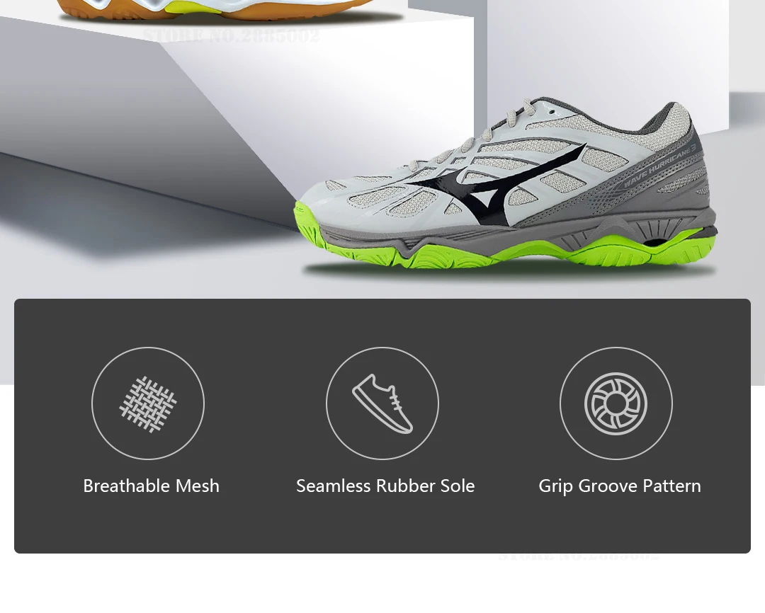 Xiaomi Mizuno Indoor Комплексная тренировочная обувь волна амортизирующая Спортивная обувь резиновая подошва мягкие дышащие кроссовки