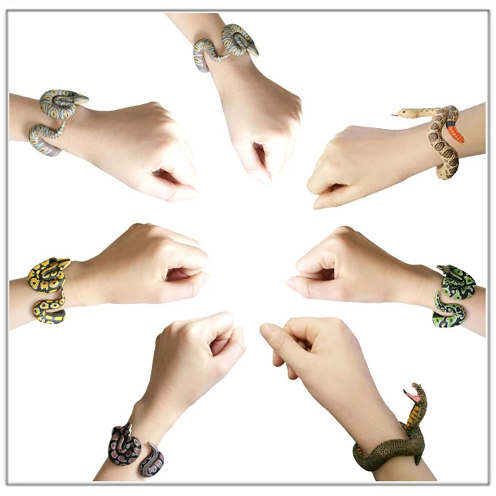 Сделанных своими руками имитация змеиной кожи игрушка-браслет ПВХ Кобра питон