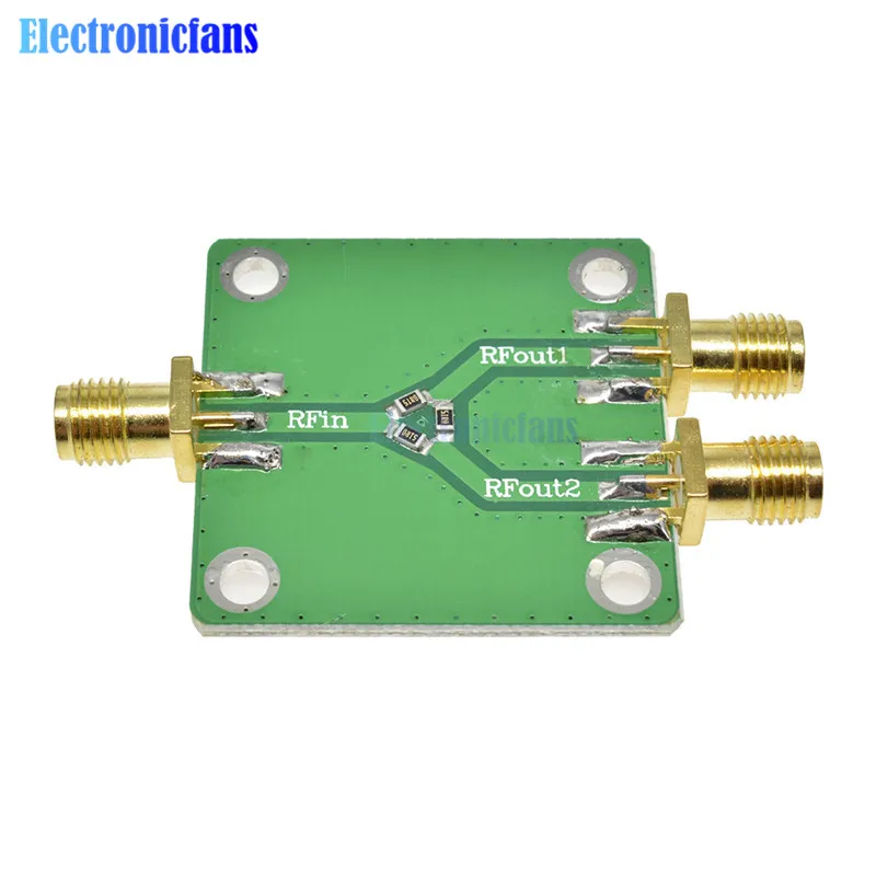 DC-5G RF Microwave Resistor Power Distributor Module Microwave Power Splitter Radio Frequency Divider 1 split 2 SMA-K 33*33mm