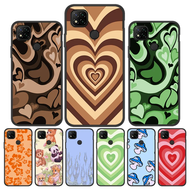 

For Xiaomi 11 Lite Case Mi 10T Pro 11 10 Ultra Note 10 Lite Funda Poco X3 Pro F2 M3 F3 Cases PocoX3 Celular Heart Circle Shell