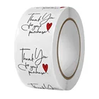 Милые наклейки в рулоне, с надписью Thank You for Small Business, для свадьбы, для заказа