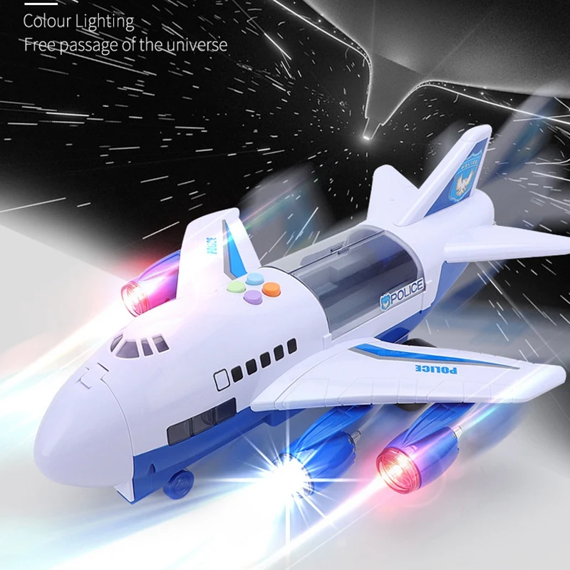 Набор автомобильных игрушек с транспортным грузовым самолетом и большим игровым