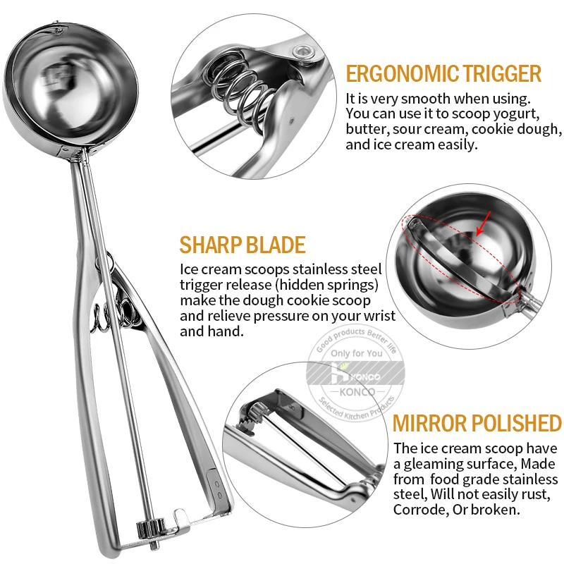 Ложка для мороженого Konco ложка и десертов фруктовые шарики арбуза тесто печенья