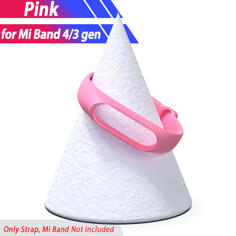 Pink Ремешок на запястье для Xiaomi mi Band 4 браслет mi Band 4 3 ремешок умные аксессуары браслет Correa Pulseira My Band4 цветной - Цвет: Pink