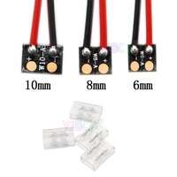 5pcs cob led strip connector 2 pin wire 6810 mm width cable fcob lamp tape no welding transparent connection terminals