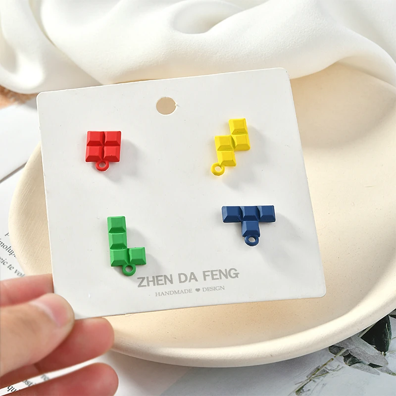 Интересные креативные милые гвозди для Тетрис серебро 925 пробы игла рукоделия