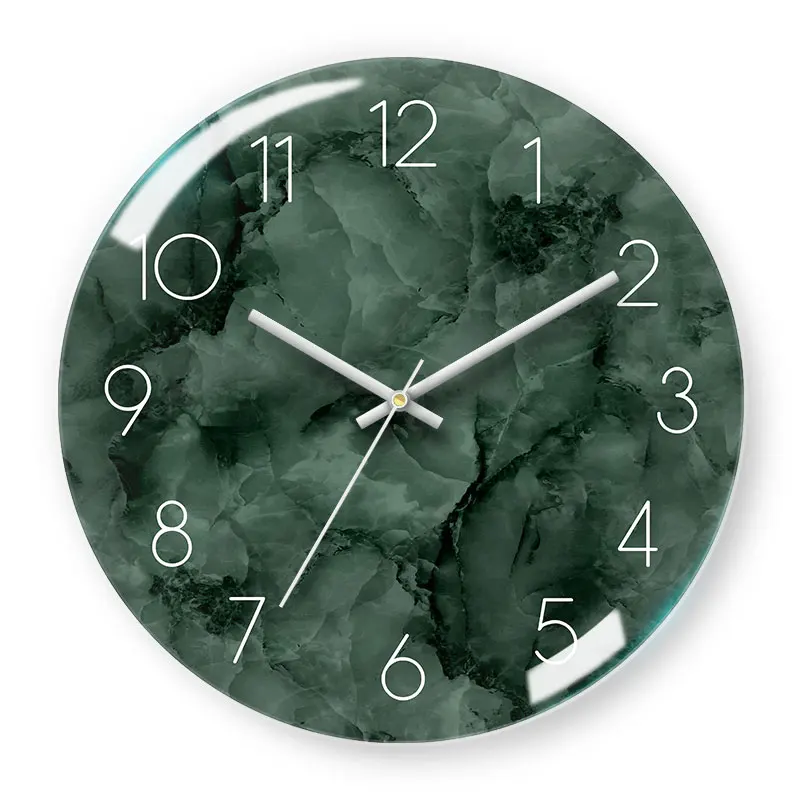 

Glass Wall Clock Modern Design Mute Luxury Modern Clocks Wall Home Decor Watch Kitchen Clock Living Room Decoration Gift