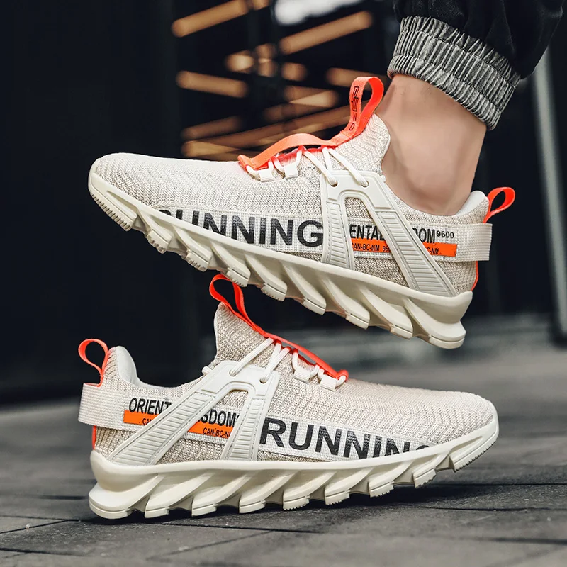 Hot sale Sneakers Men Lightweight Blade Running Shoes Shockproof Breathable Male Sports Shoes Platform Walking Gym Shoes Man