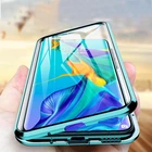 Двухсторонний магнитный металлический чехол для Samsung Galaxy S30 S20 S21 S10 S9 S8 Plus Note 20 UItra 10 Pro 8 9 A51 A71 A50, стеклянный чехол