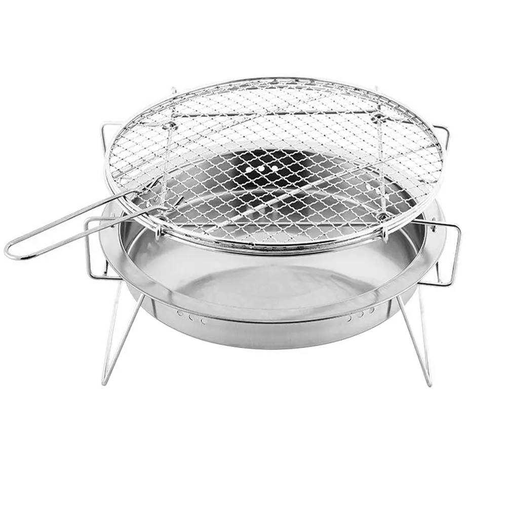 

Mini Barbecue Grid Folding Stainless Steel BBQ Grill Portable Barbecue Grill Korean Outdoor Grill for Family Picnic Camping