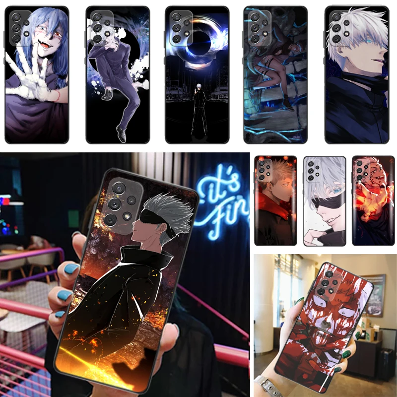 

Jujutsu Kaisen Sukuna Fushiguro Megumi Yuji Itadori Satoru Gojo Phone Case For Samsung Galaxy A52 A72 4G 5G Funda Soft TPU