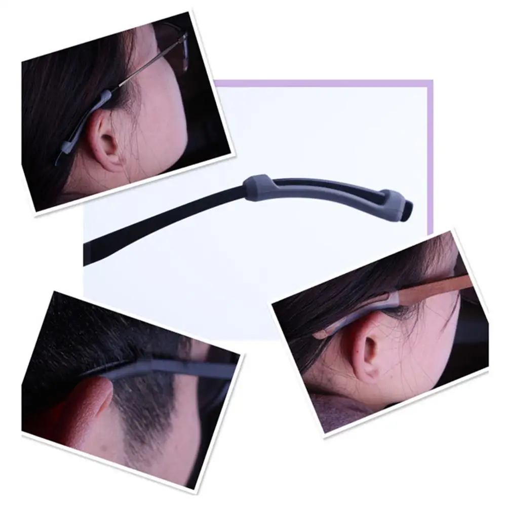 6 пар Противоскользящих силиконовых очков крючки для ушей солнцезащитные очки