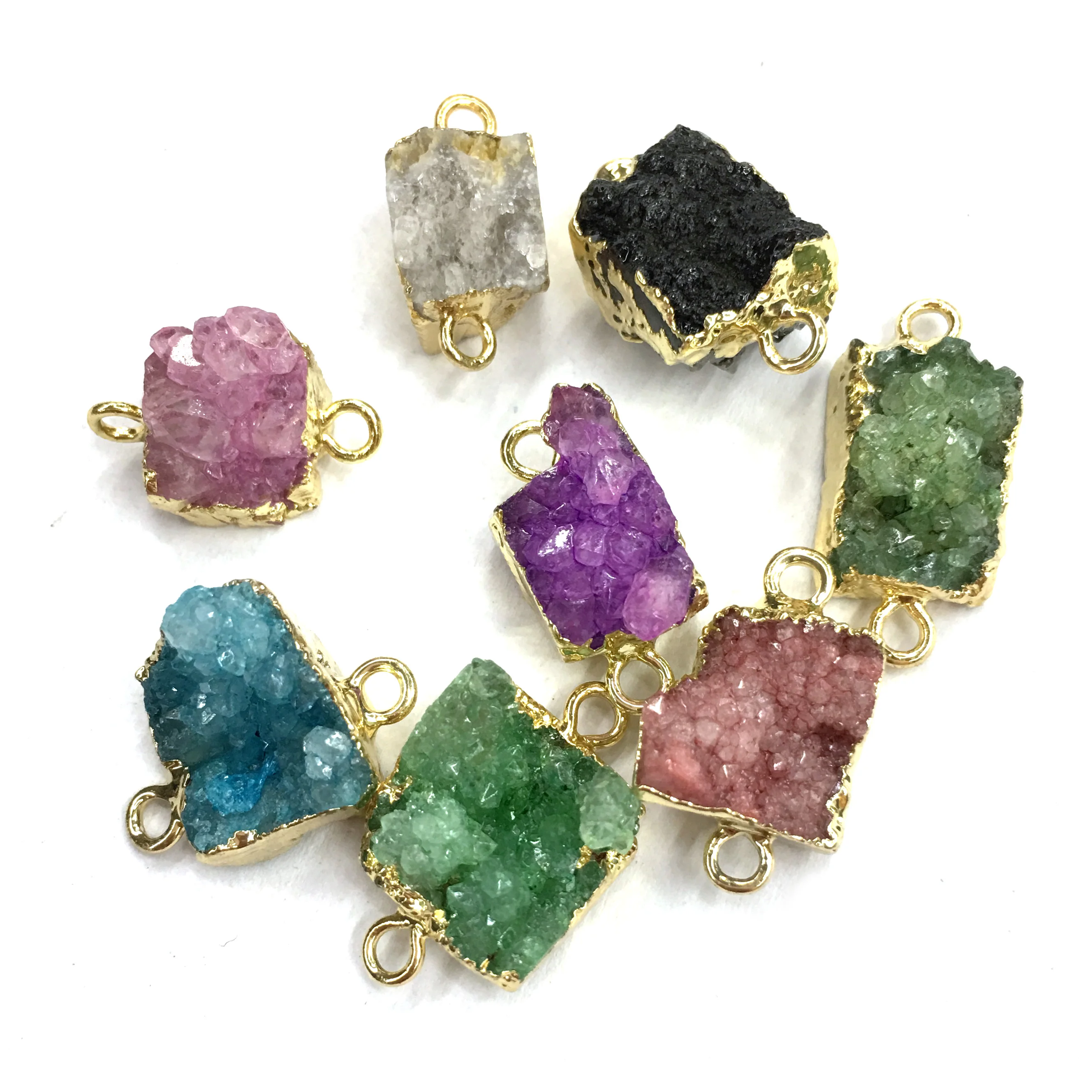 Натуральный кристалл ювелирные изделия соединитель Подвески для изготовления