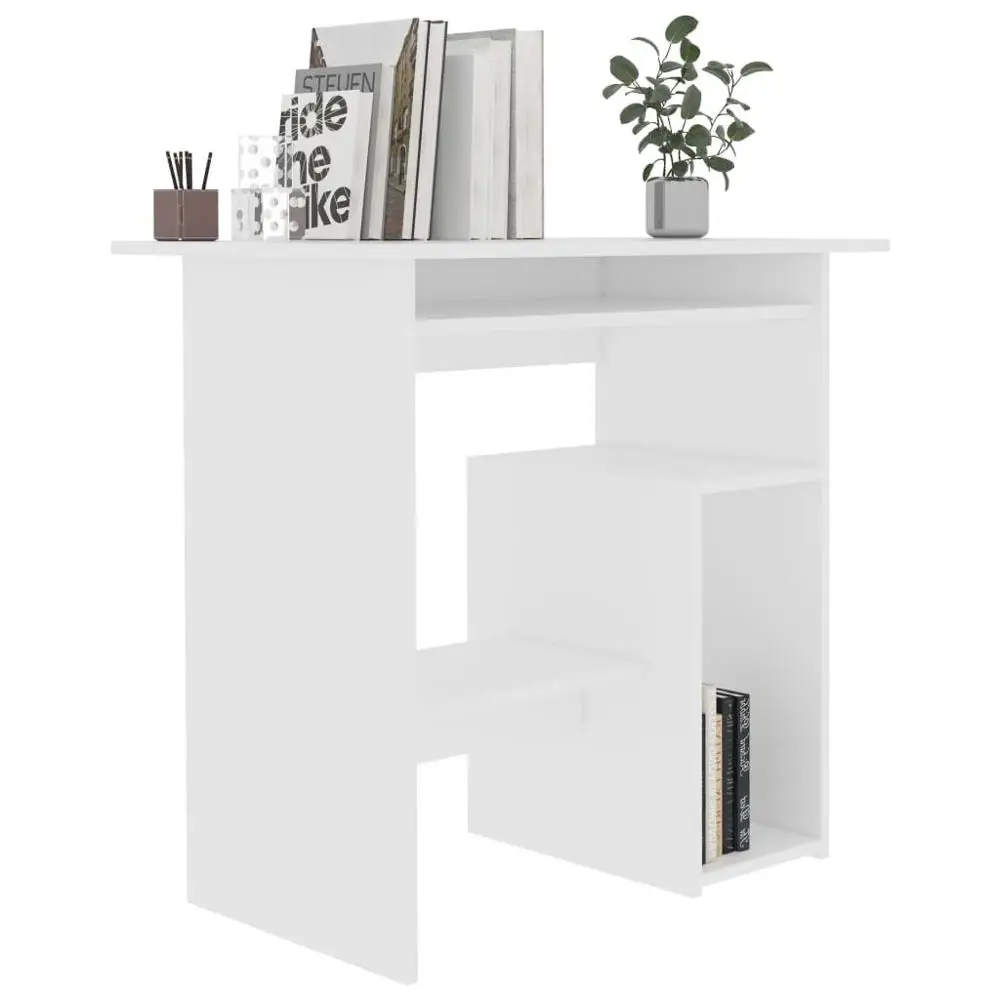 

[ES Warehouse] White chipboard desk 80x45x74 cm