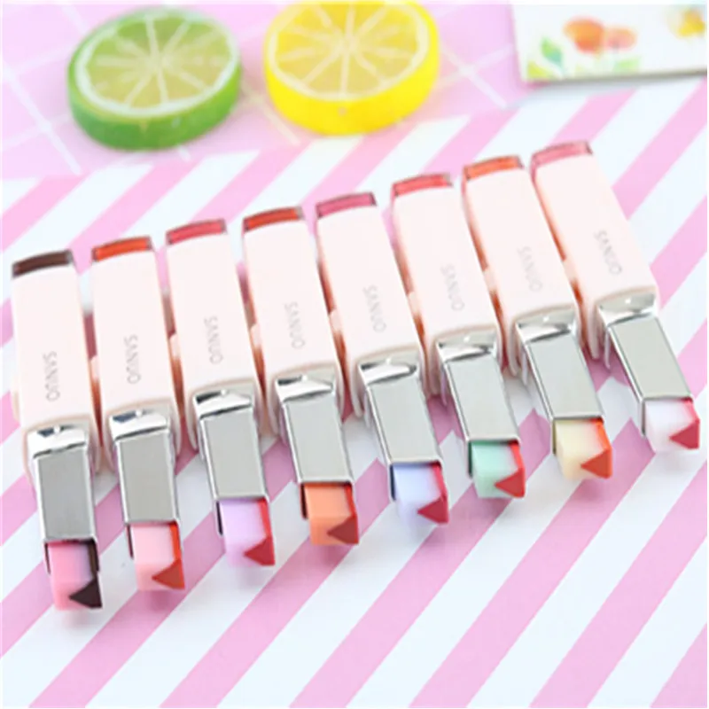 

8 Color Gradient Lipstick, Korean Lipstick, Two-Tone V-Cut Dye, Silky Moisturizer, Nourishing Lip Balm, Lip Cosmetic