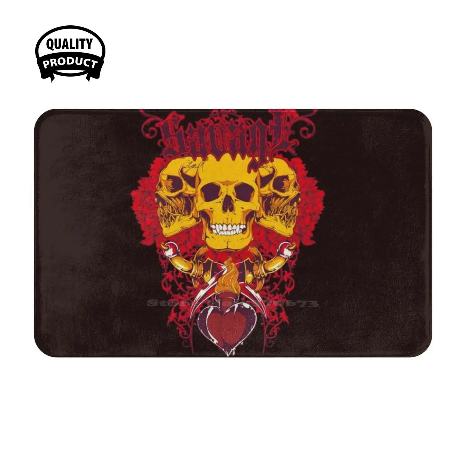 Мягкий коврик с рисунком черепа домашний ковер дверной искусственный багаж