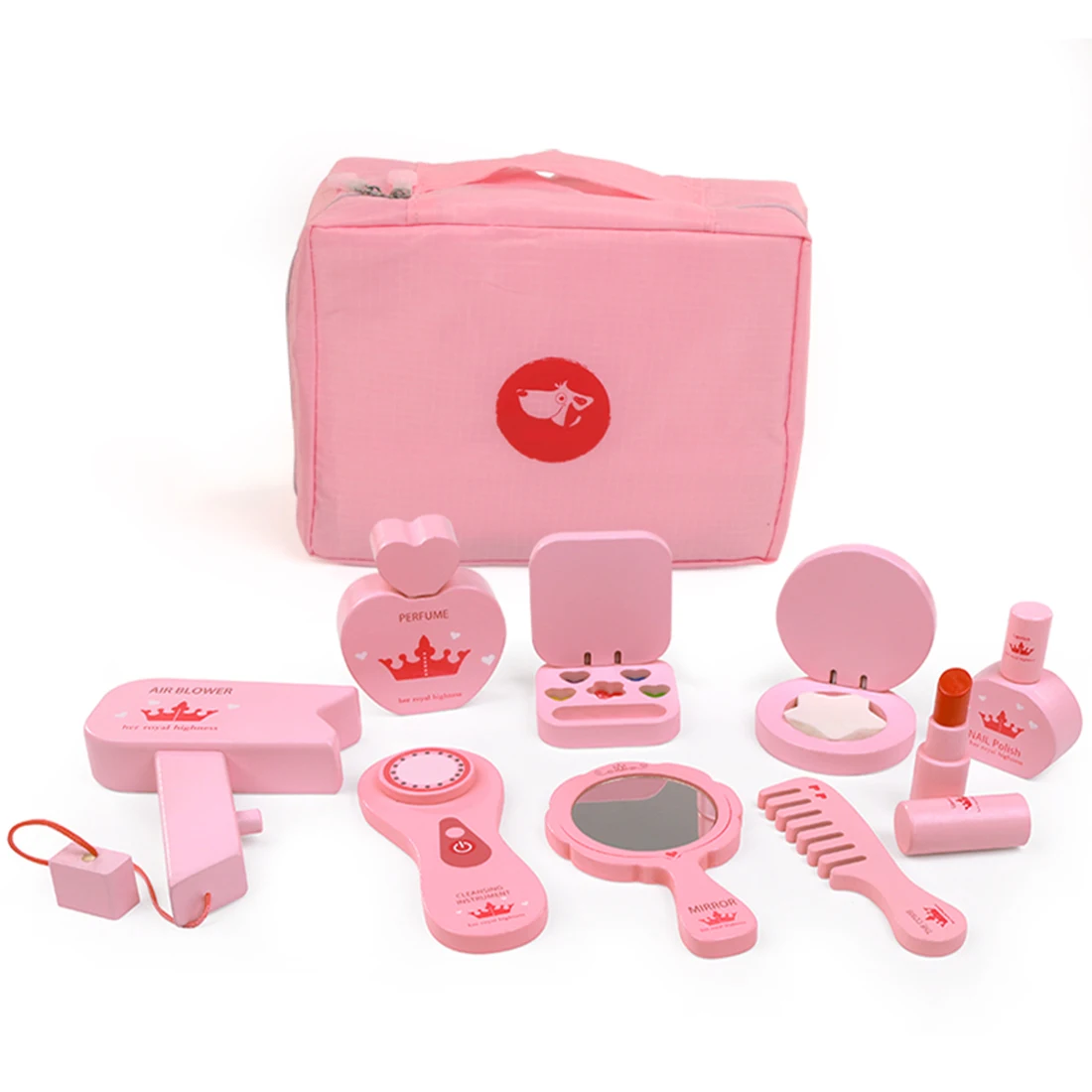 Новинка 11 шт./компл. детская деревянная косметичка для ролевых игр красивая