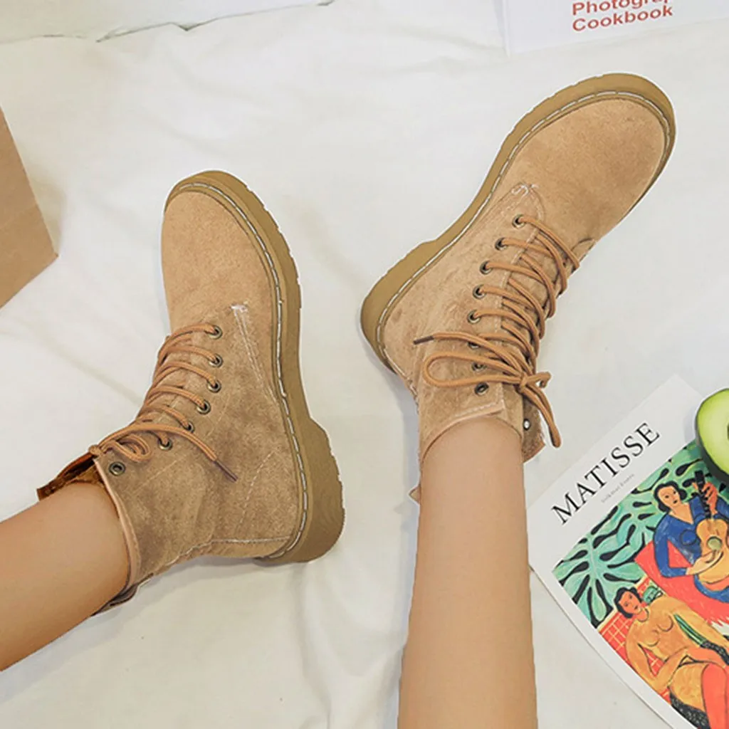 SAGACE ботинки коллекция 2019 года женская модная обувь из флока Прошитые Ботинки martin