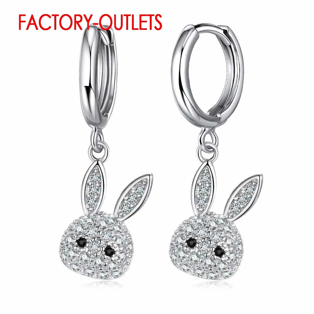 Натуральная 925 стерлингового серебра серьги кольца для женщин полные стразы