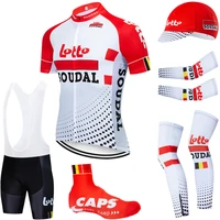 team lotto cycling clothing 20d bike shorts full suit ropa ciclismo quick dry bicycling jersey maillot sleeves warmers kit