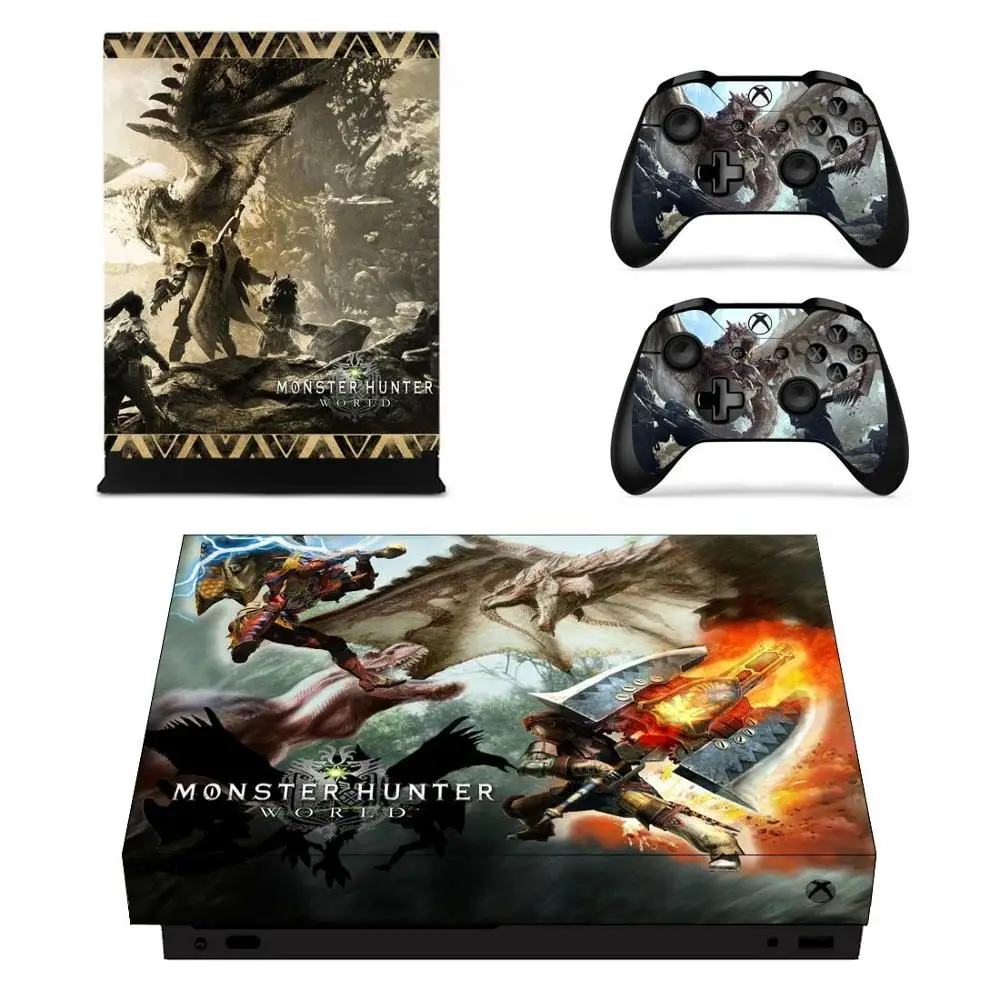 Monster наклейки Hunter Для Xbox One X виниловые на кожу Наклейки Обложка Pegatinas для one