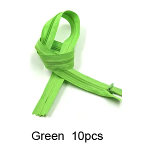 DG001-Green Класс AAA 3#20 шт закрытые невидимые молнии 28 см для подушки, платья, 60 см DIY Швейные наборы Аксессуары молнии 40 см - Цвет: DG001-Green