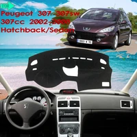 for peugeot 307 20022008 dashboard dash mat cover protective avoid light carpet 307sw 307cc 2003 2004 car accessories goods
