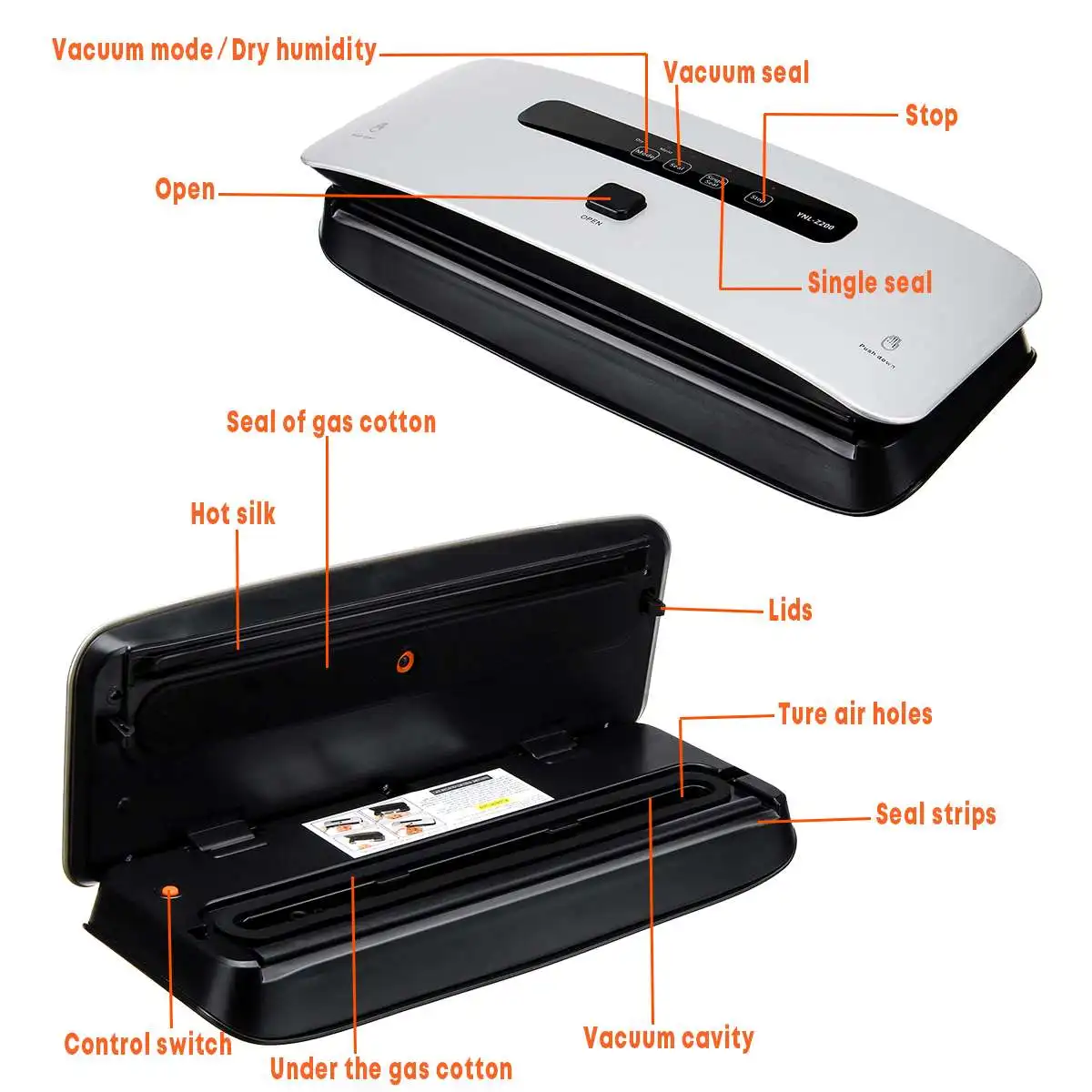 Автоматический вакуумный упаковщик посылка для Кухня держать Еда свежий |