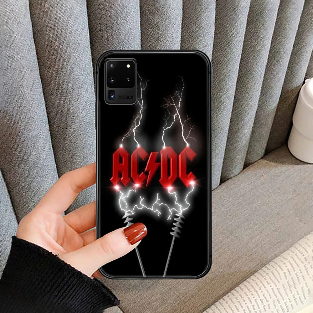 

Australia AC DC Band Phone case cover for For SamSung Galaxy S Note 7 8 9 10 20 Uitra Plus E Lite black black Etui painting