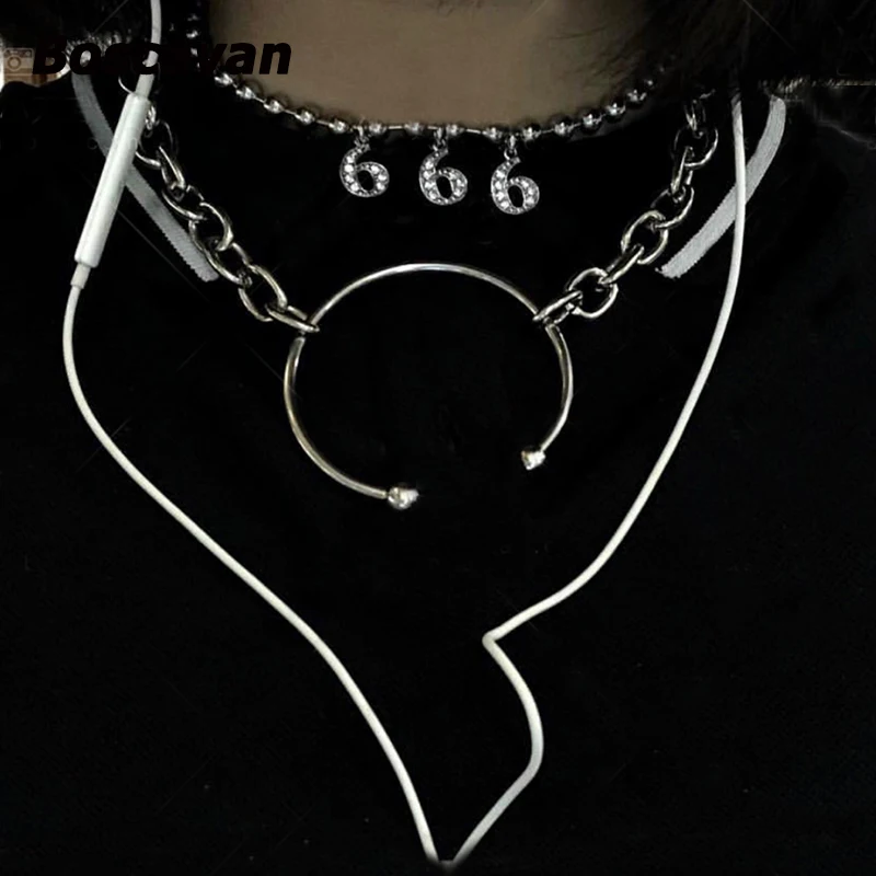 Цепочка чокер из нержавеющей стали в готическом стиле|Цепочки| |