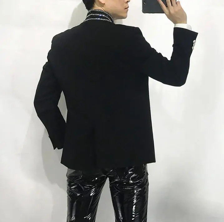 Мужской костюм куртка с цепочкой для ночного клуба сцены 2020 | Мужская одежда