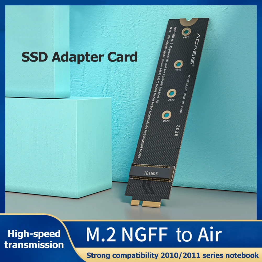 

Адаптер M.2 NGFF NVMe SSD, переходник, конвертер карт для MACBook Air Pro 2013 2014 2015 2016 2017, аксессуар для чтения ПК, ноутбука, компьютера