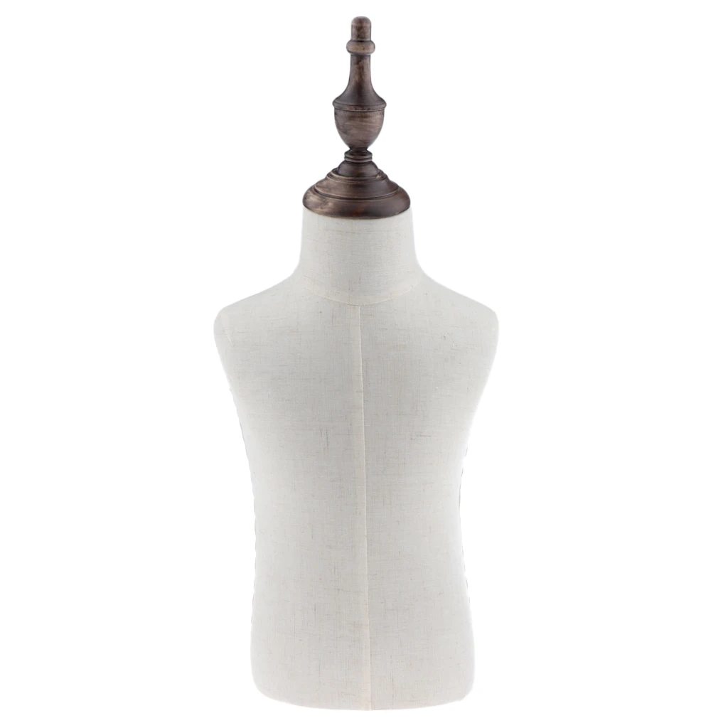 Манекен в форме платья для детей 1-2 лет белое льняное покрытие