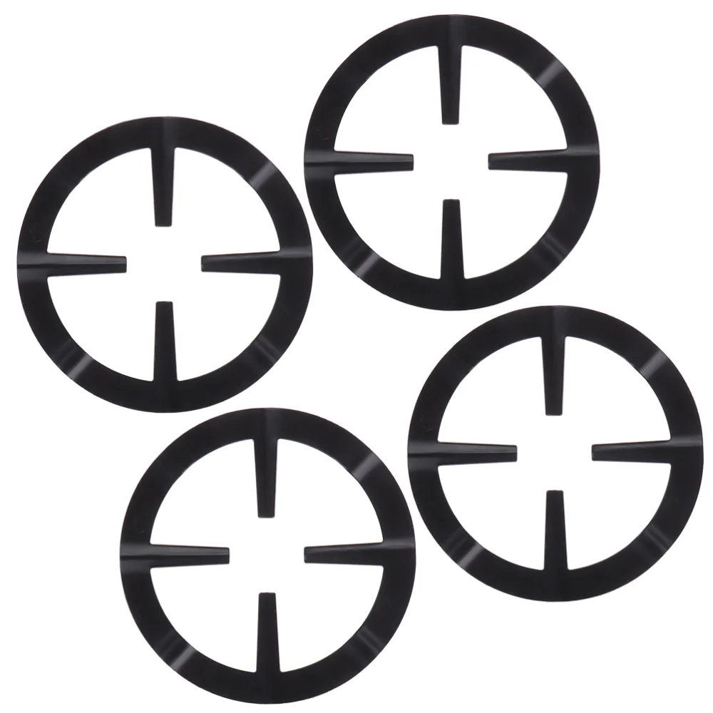 

4Pcs Coffee Moka Gas Stove Pot Ring Reducer Burner Stand (Black)