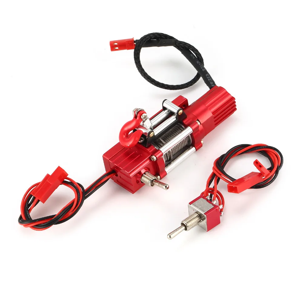 

Metal Steel Wired Automatic Simulated Winch with Switch for 1/10 JEEP CC01 Axial SCX10 RC4WD D90 RC Car Crawler
