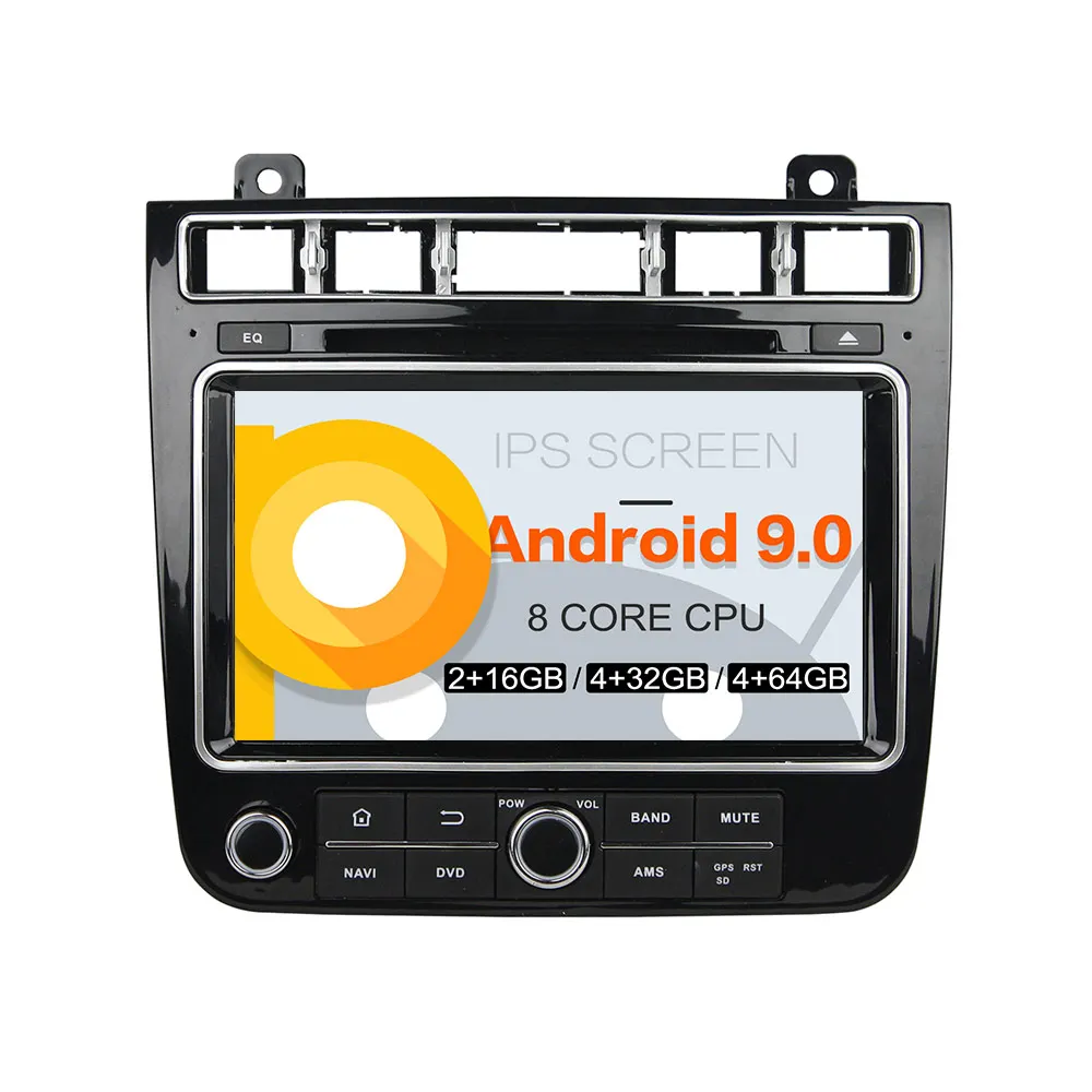 Автостерео Android 9 PX5/PX6 автомобильный dvd-плеер gps навигация для VW TOUAREG 2010- головное устройство мультимедийный плеер магнитофон