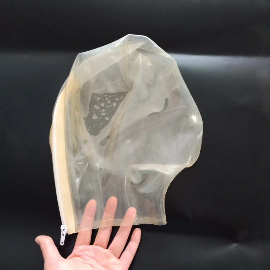 Унисекс прозрачная латексная маска ручной работы только для носа отверстия на