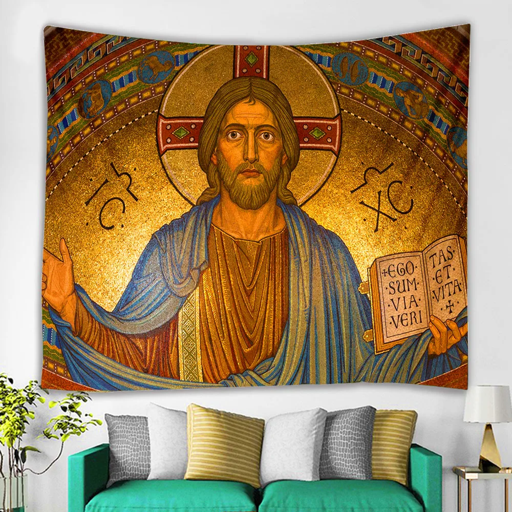 Индийский гобелен украшение с принтом религиозный пляжное одеяло | Дом и сад