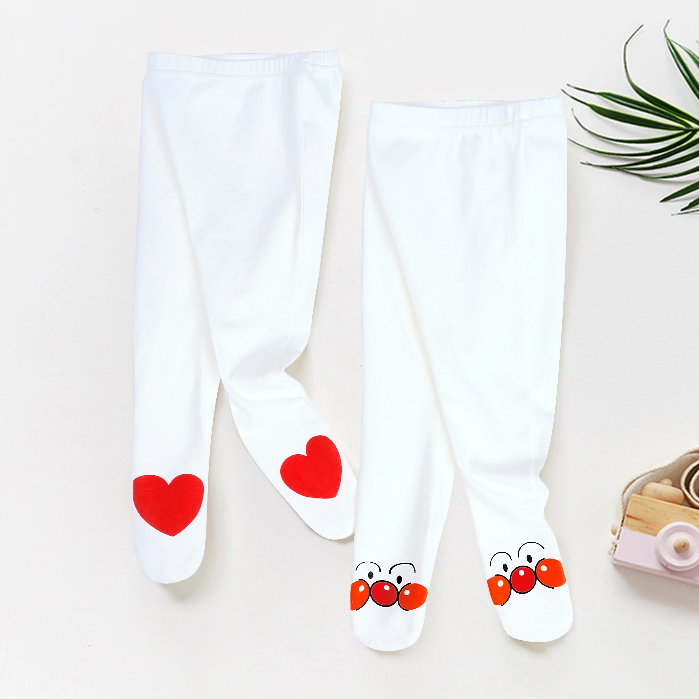 Леггинсы для малышей со смайликом весенне Осенние Колготки брюки маленьких