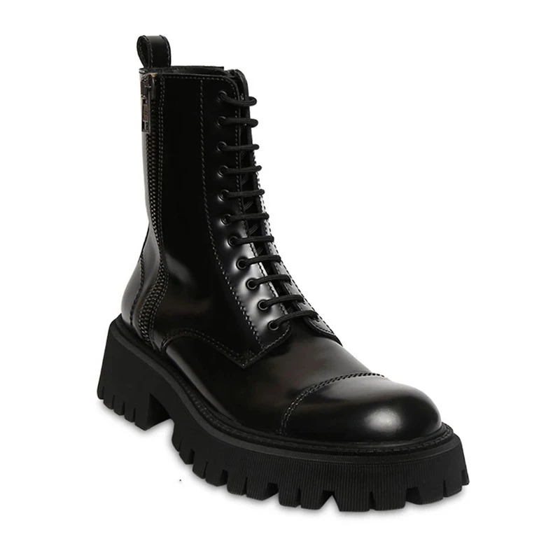 INS/популярные женские ботильоны Кожаная обувь Сезон осень зима Женские ботинки