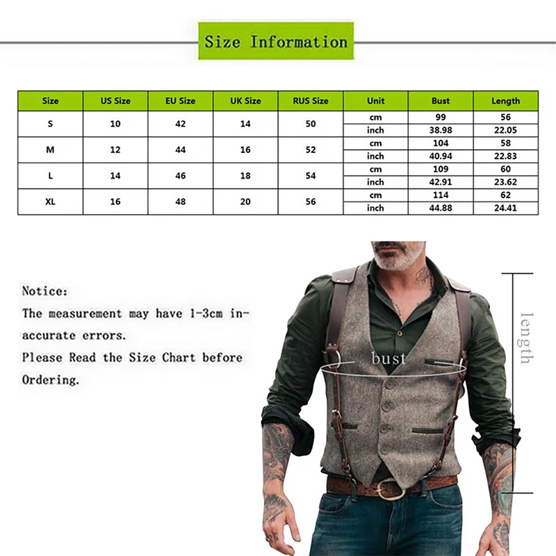 

Adisputent Men's Suit Vest Boutique Wool Tweed Slim Fit Leisure Cotton Male Gentleman Business Waistcoat For Wedding Groomsmen