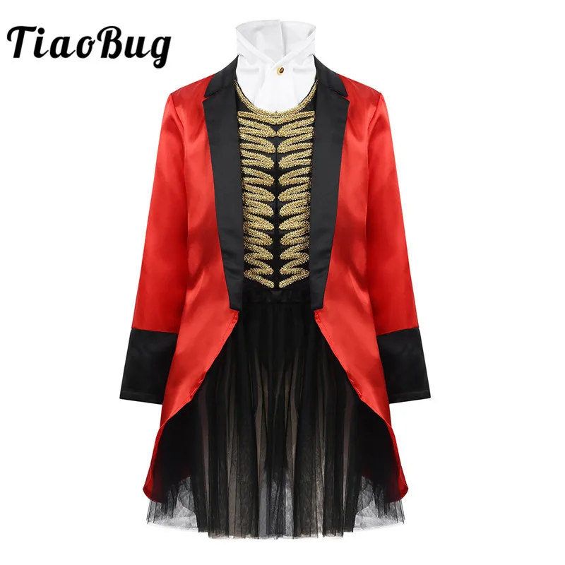 Детская куртка TiaoBug с длинным рукавом и сетчатая юбка пачка комплект для девочек