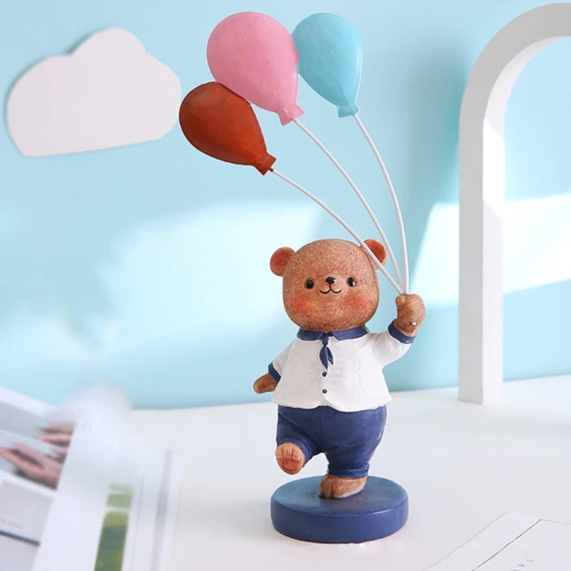 

Cartoon Balloon Animal Statues Desktop Ornaments Resin Sculpture Art Crafts Figure Home Decoration for Living Room Bedroom