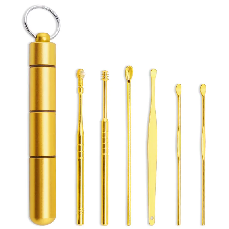 Фото 6pcs/set Ear Cleaner Kits Stainless Steel Earpick Wax Remover Curette Pick Spoon Spiral Clean Tool Красота и здоровье 6pcs/set Ear Cleaner Kits Stainless Steel Earpick Wax Remover Curette Pick Spoon Spiral Clean Tool Красота и здоровье