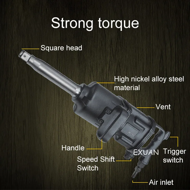 Мощный 1 дюймовый пневматический гаечный ключ мини-винт инструмент с большим
