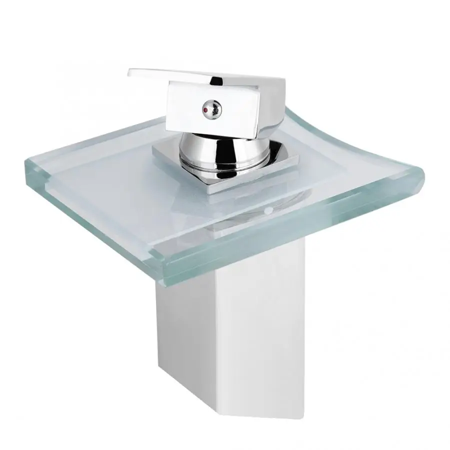 Светодиодный кран со стеклянным водопадом CM 1008 шланг гайка соединитель калибр 3/8