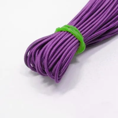 Purple 5meters 2 мм Экологичный круглый резиновый эластичный шнур эластичные ленты Веревка Ювелирные браслеты изготовление одежды бирка DIY аксессуары для рукоделия - Цвет: Purple 5meters