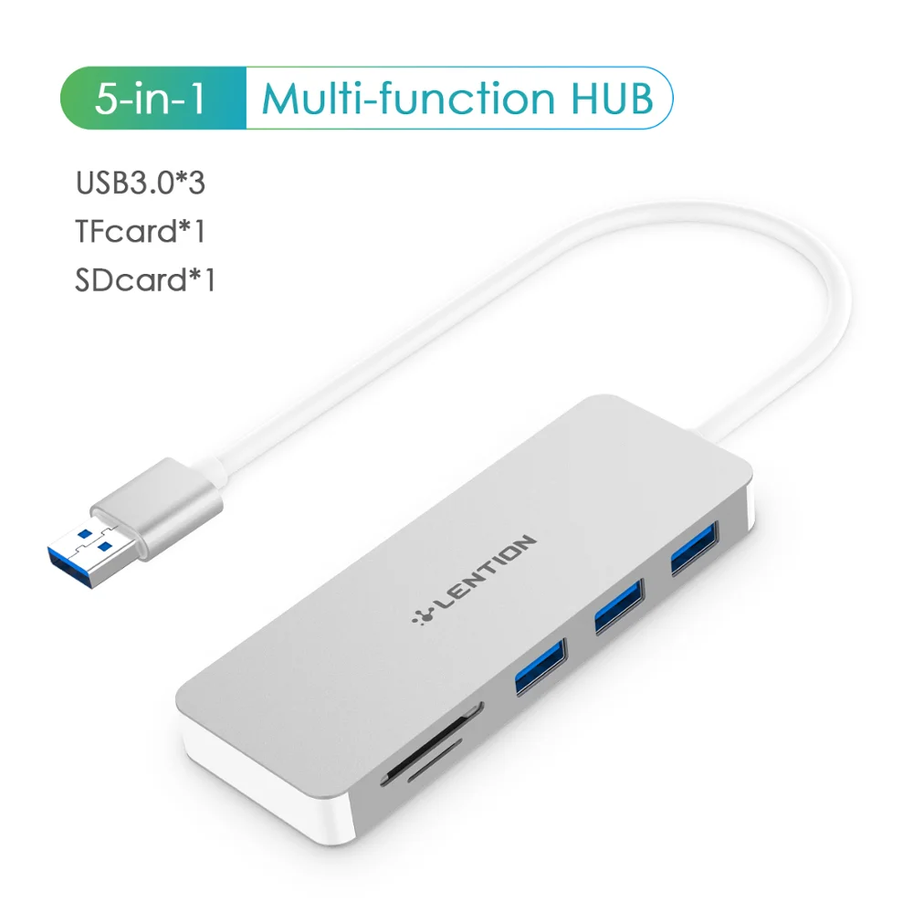 3 портовое usb зарядное устройство 0 Type A USB концентратор с SD/микро SD кард ридер