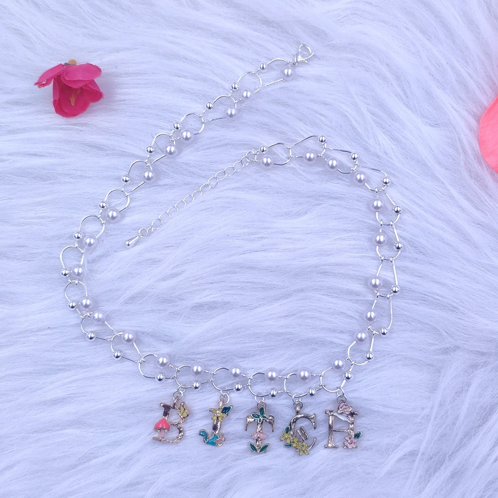 

Luxury Bead Chain Customized Letter DIY Chain Necklace Handmade Bitch Bad Girls Birthday Women Female Gift Punk Sexy BV001-014